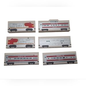 Cat's Meow Santa Fe Wooden Train Set